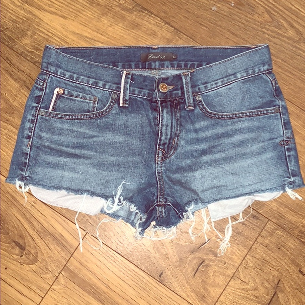 Level 99 denim cut off shorts